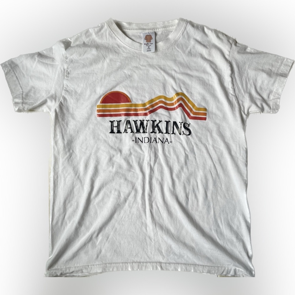Hawkins Indiana Stranger Things T-Shirts Size Medium